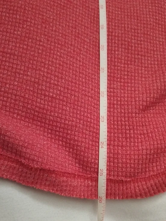 Free People We The Free Waffle Knit Boho Sleeves Blossom Top Oversized M - Picture 14 of 16